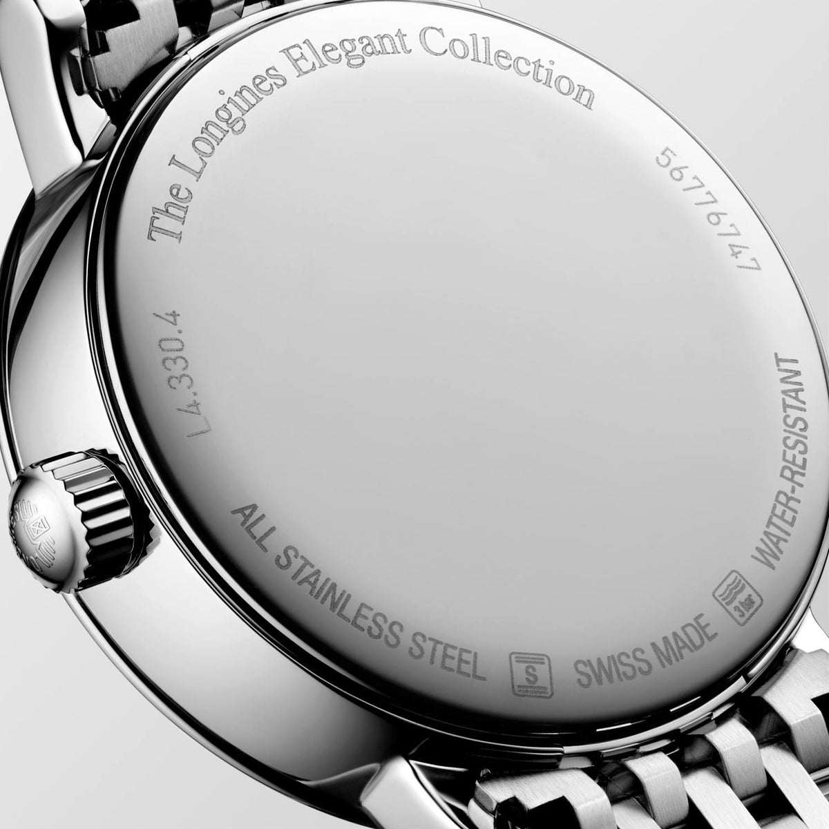 Longines Elegant Moonphase White Dial 30mm Watch L4.330.4.11.6