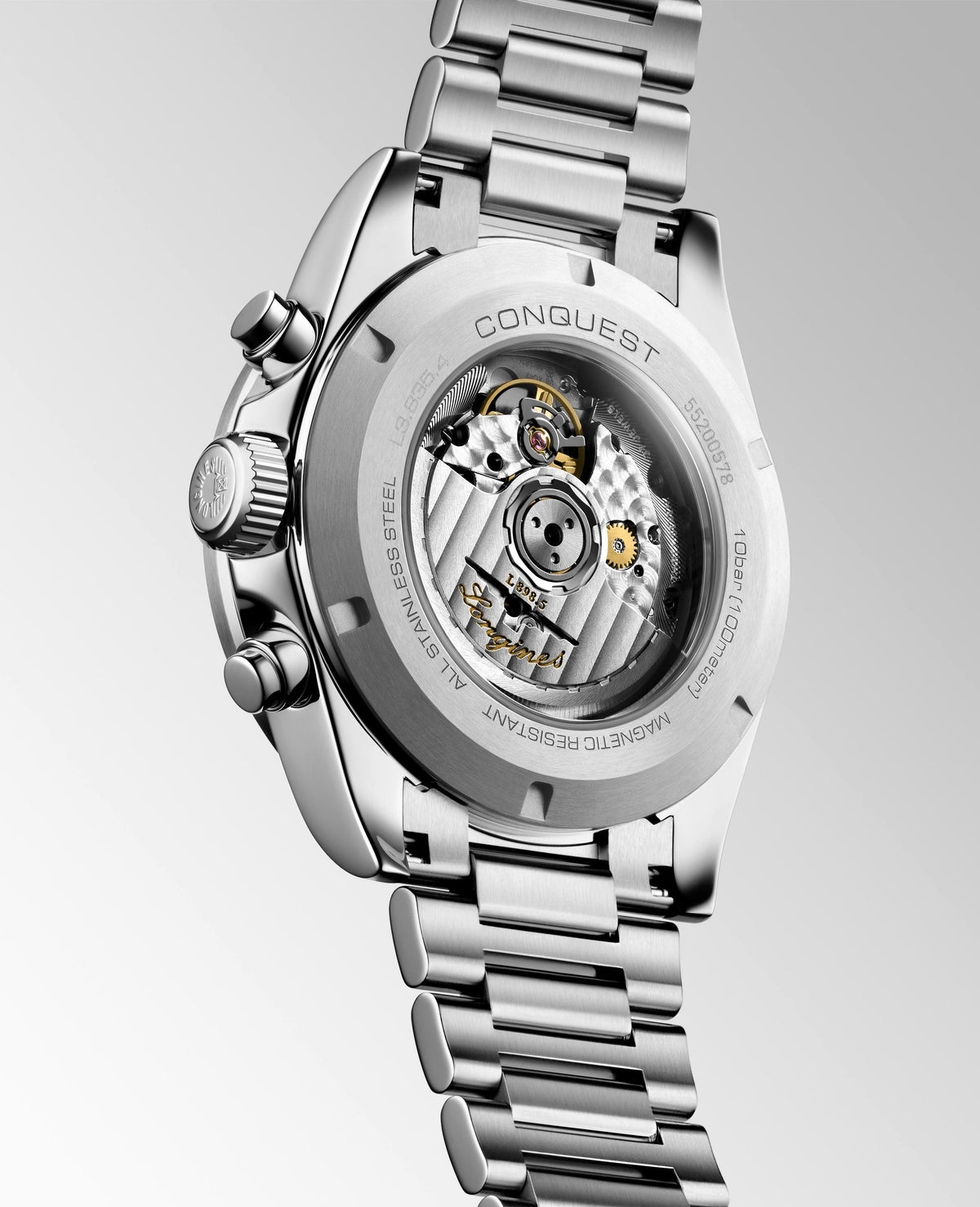 Longines Conquest Automatic Chronograph Silver & Green Dial 42mm Watch L3.835.4.02.6