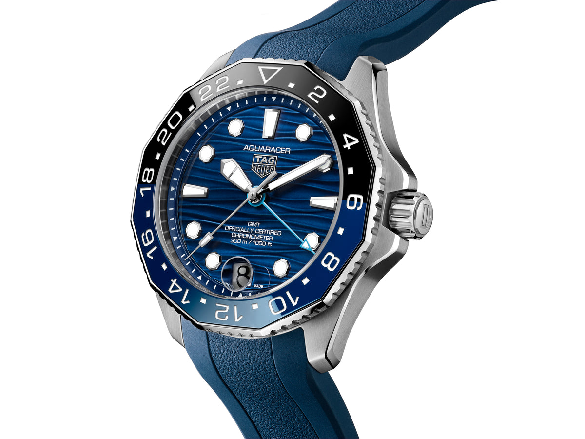 Tag Heuer Aquaracer Professional 300 GMT, Blue & Black Dial, Stainless Steel 42mm Watch WBP5114.FT6259