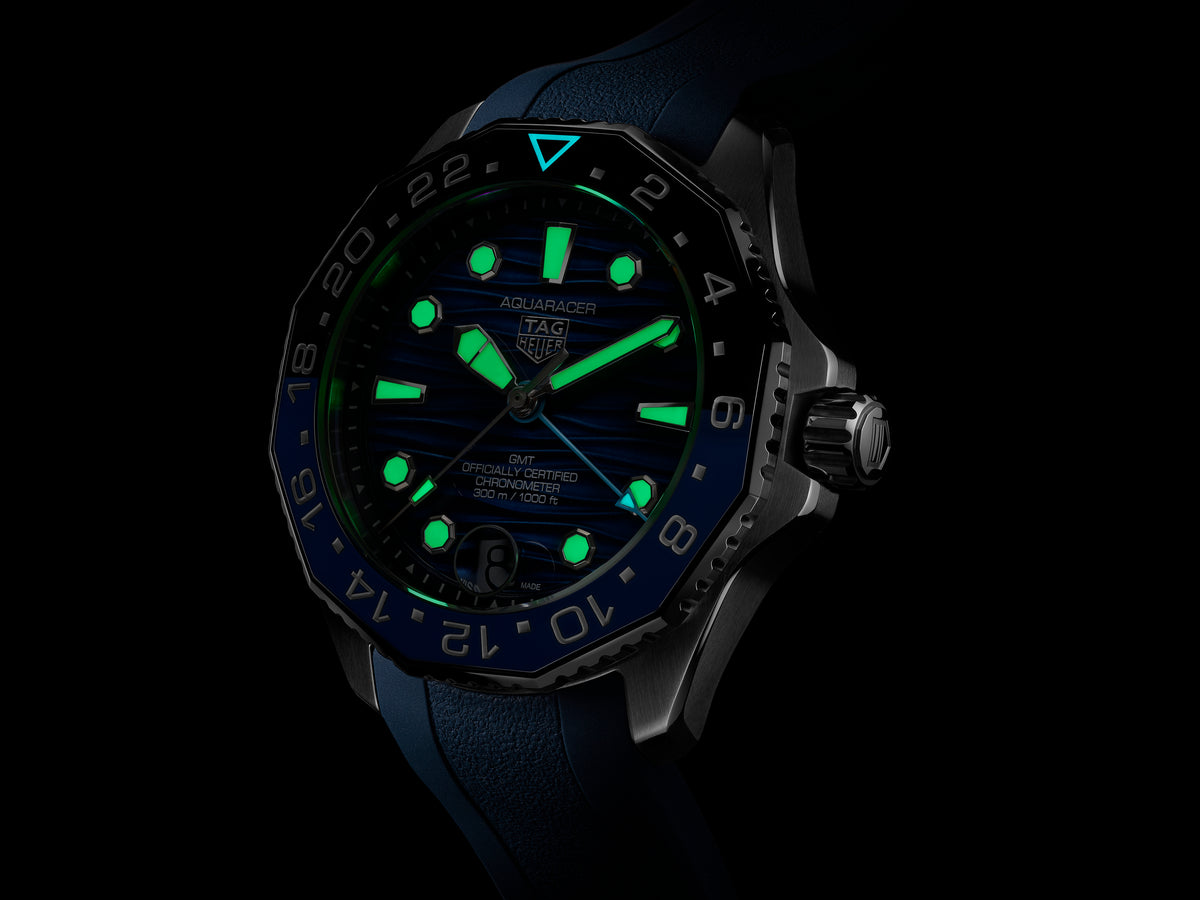 Tag Heuer Aquaracer Professional 300 GMT, Blue & Black Dial, Stainless Steel 42mm Watch WBP5114.FT6259