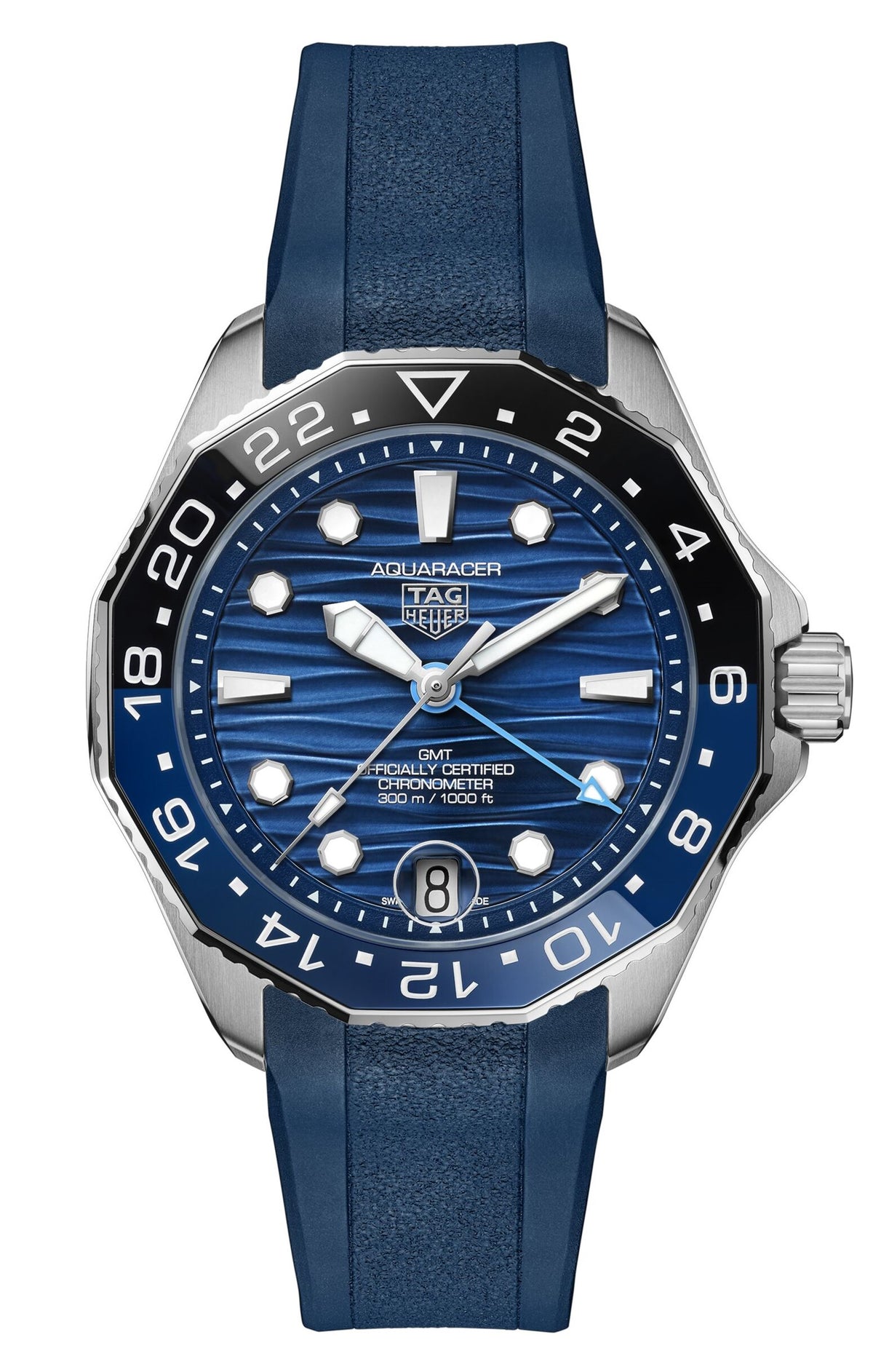 Tag Heuer Aquaracer Professional 300 GMT, Blue & Black Dial, Stainless Steel 42mm Watch WBP5114.FT6259