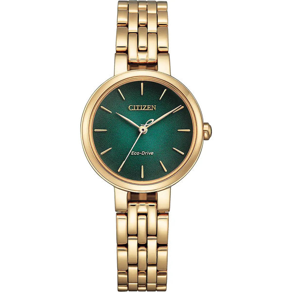 Citizen Eco-Drive L Silhouette Green 28mm Watch EM0993-82ZEM0993-82Z