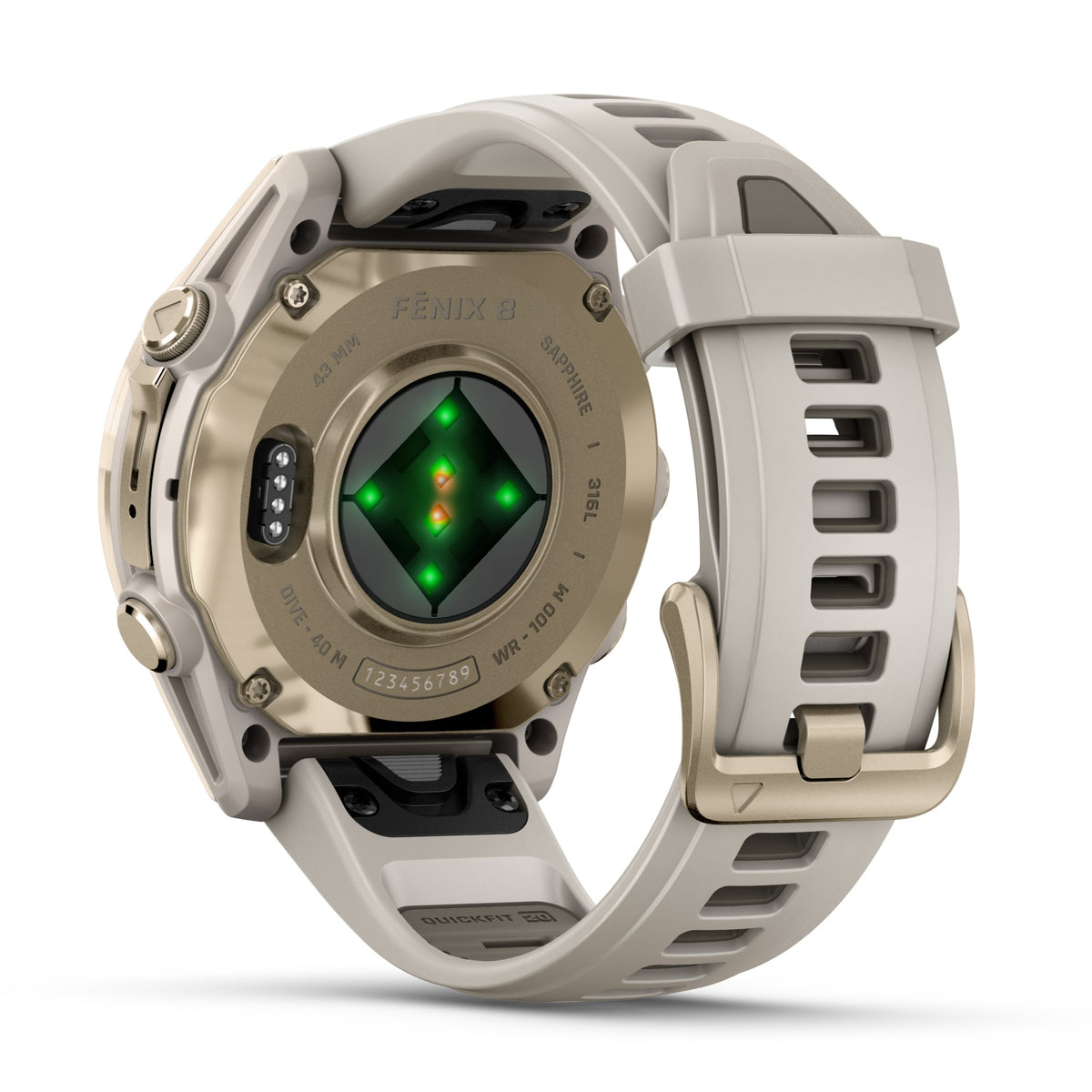 Garmin Fenix 8 - 43mm Sapphire AMOLED Soft Gold 010-02903-11