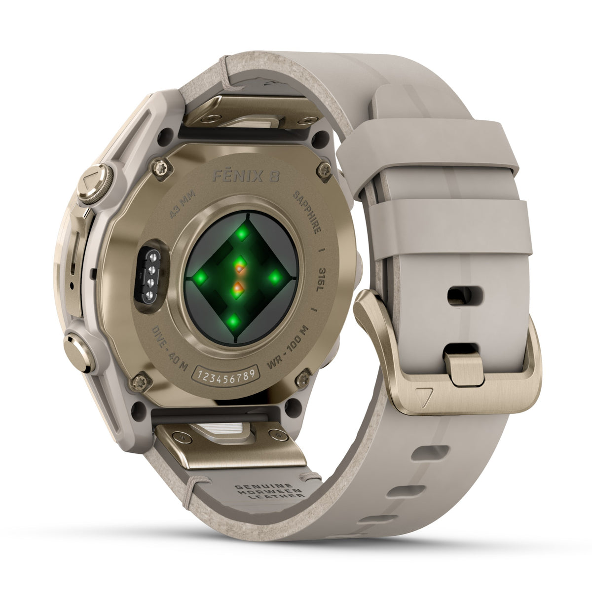 Garmin Fenix 8 - 43mm Sapphire AMOLED Soft Gold & Fog Grey 010-02903-40