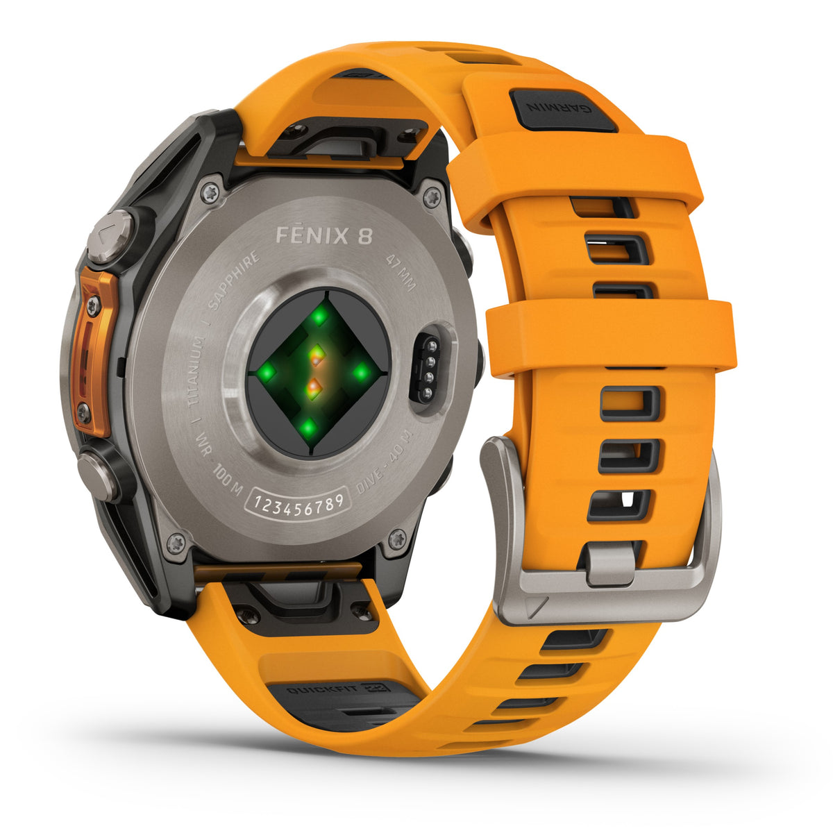 Garmin Fenix 8 - 47mm Sapphire AMOLED Graphite & Orange 010-02904-11