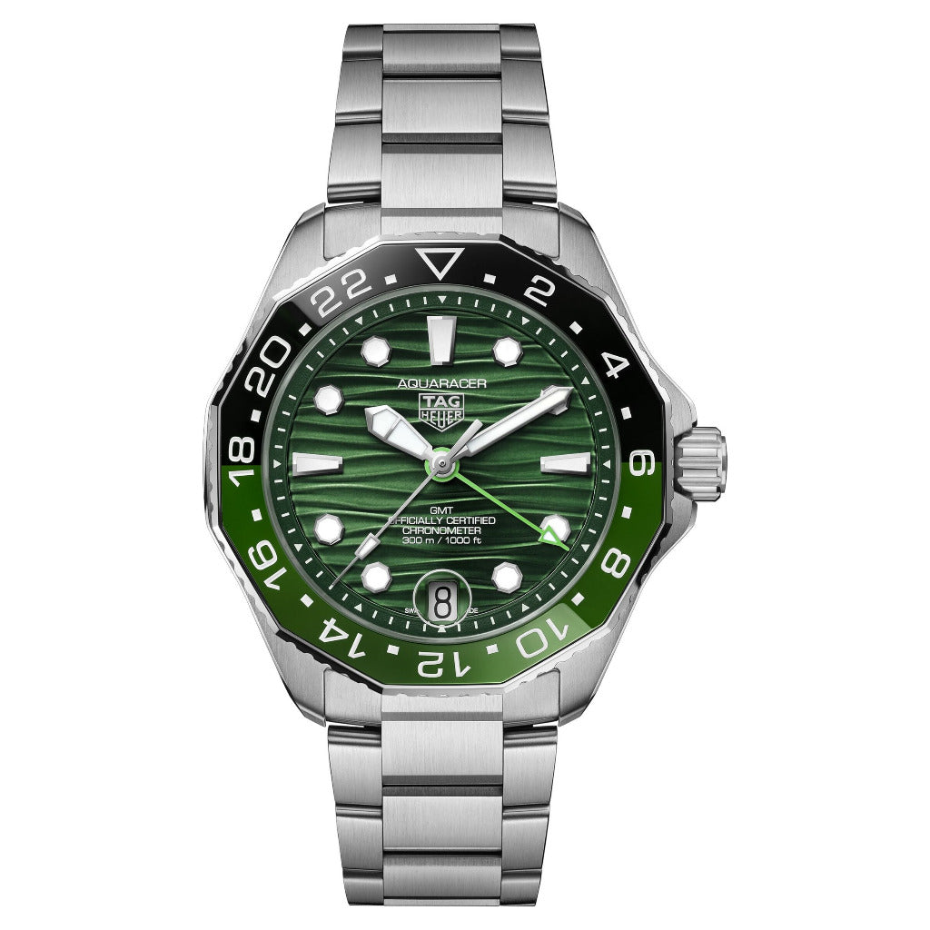 Tag Heuer Aquaracer Professional 300 GMT, Green & Black Dial, 42mm Watch WBP5115.BA0013