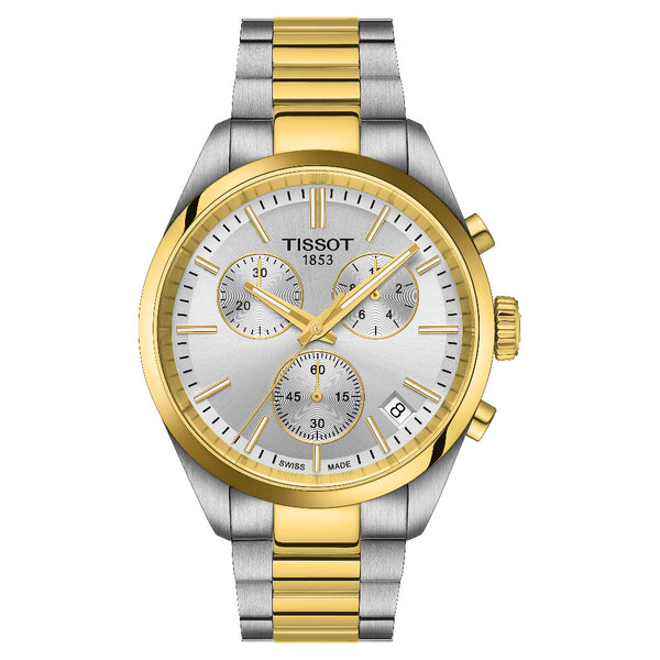Tissot PR 100 Two Tone Chronograph 40mm Watch T150.417.22.031.00