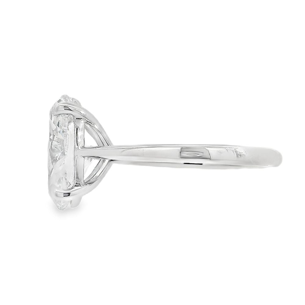 Oval Cut Single Stone 4.01ct Lab Grown Diamond, Platinum