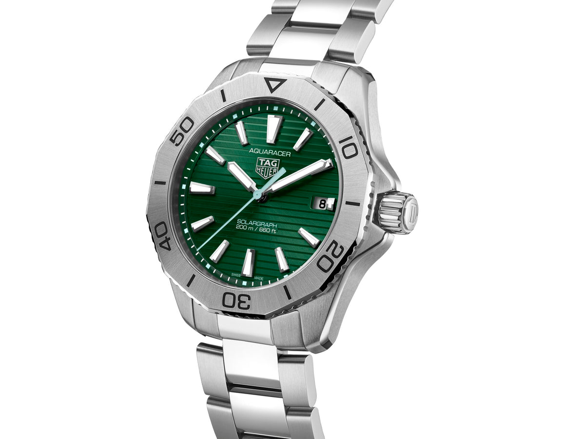 Tag Heuer Aquaracer Professional 200 Solargraph Steel Green 40mm Watch WBP1115.BA0000