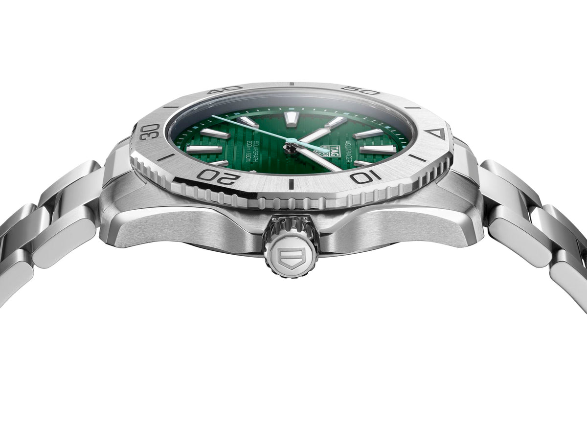 Tag Heuer Aquaracer Professional 200 Solargraph Steel Green 40mm Watch WBP1115.BA0000