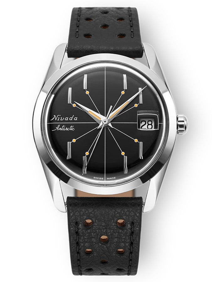Nivada Grenchen Antarctic Spider Black 35mm Watch