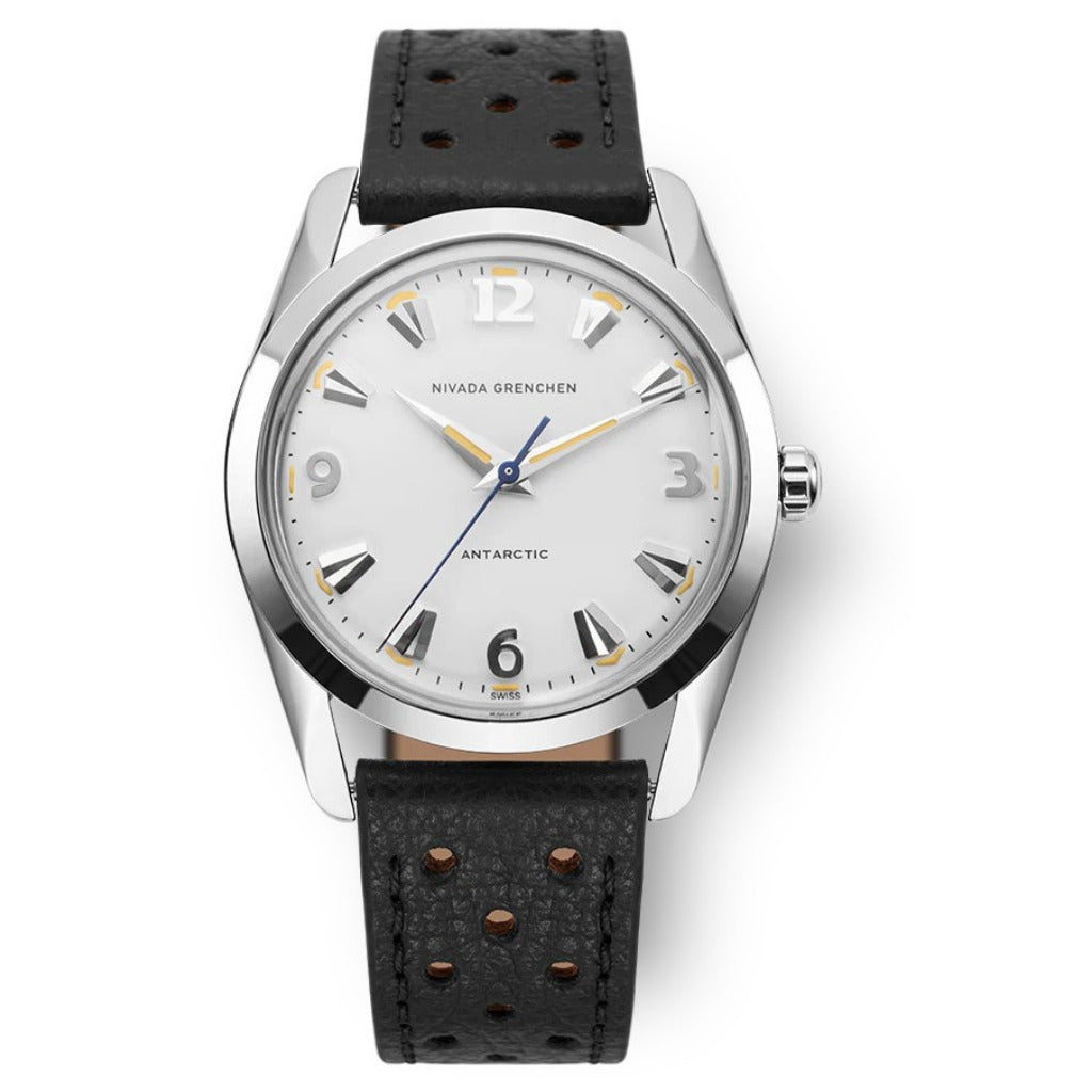 Nivada Grenchen Antartic 35mm - White & Beige Luminova 35mm 35003M40