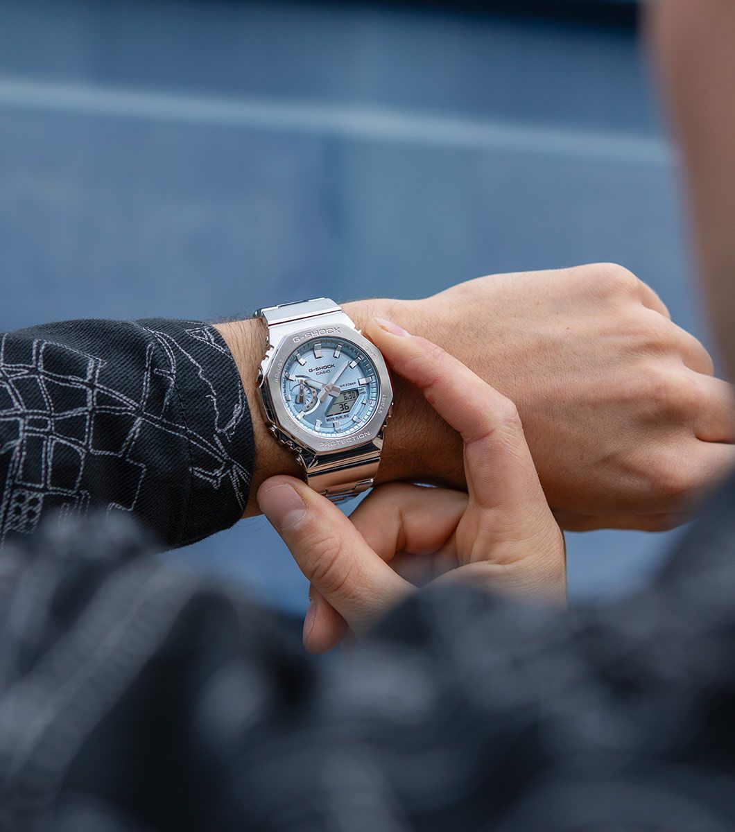 G-SHOCK Metal Covered 2100 Series Ice Blue Watch GM-2110D-2AER