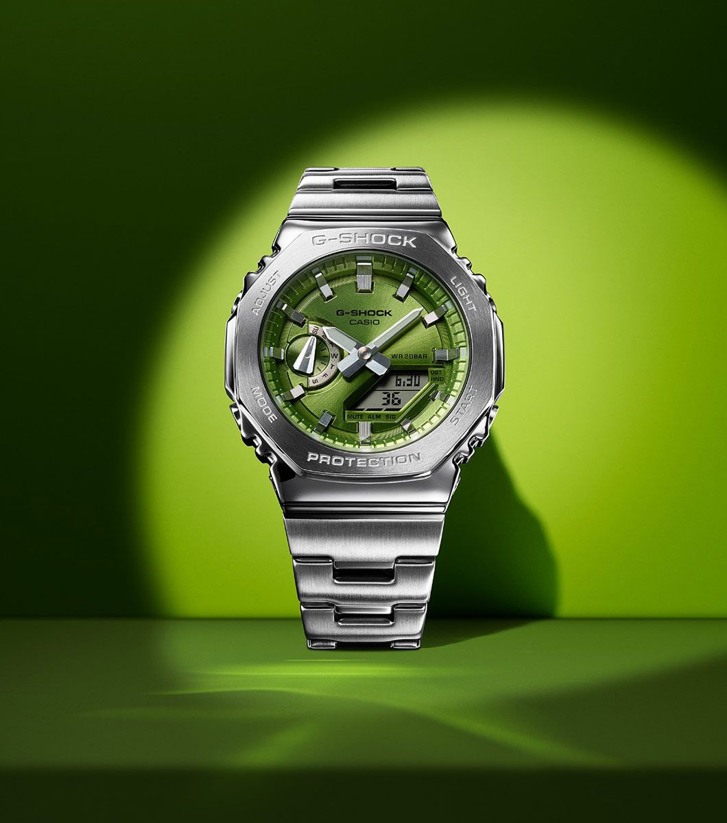 G-SHOCK Metal Covered 2100 Series Green Watch GM-2110D-3AER