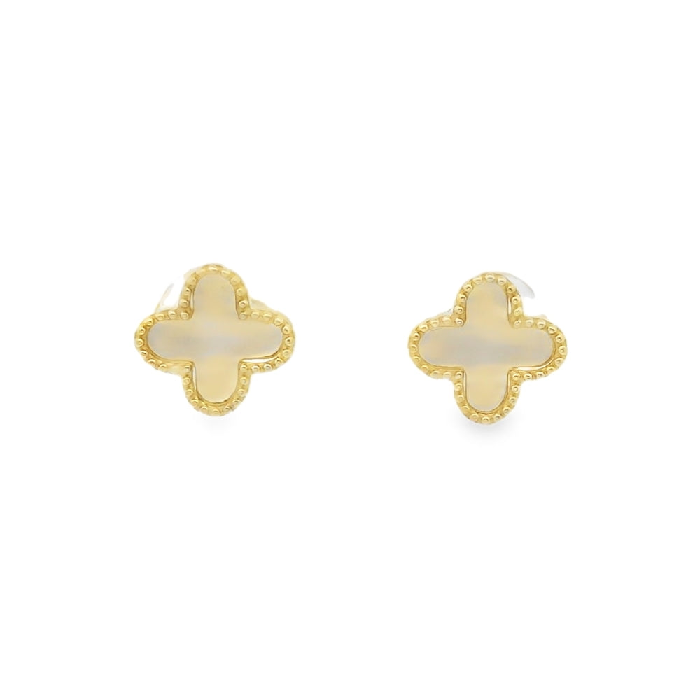 Gold Clover 9ct Yellow Gold Earrings