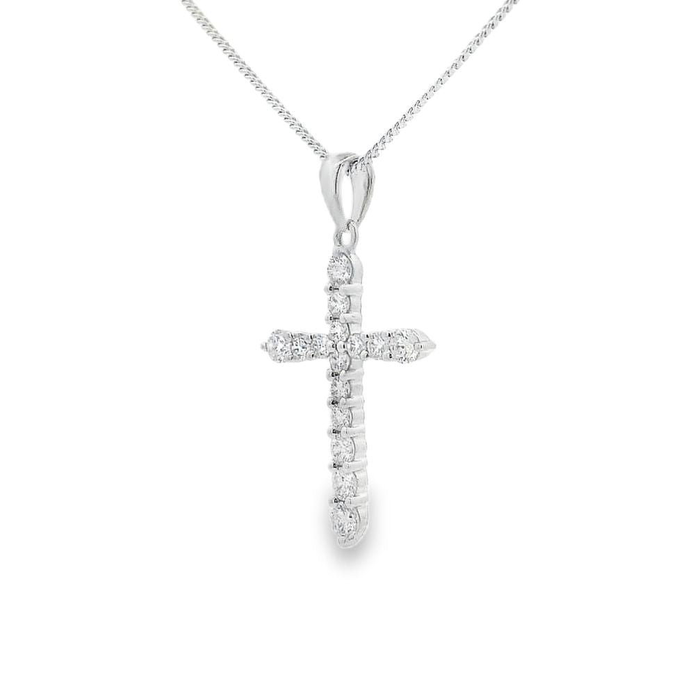 Diamond Cross 0.45ct 18ct White Gold Pendant