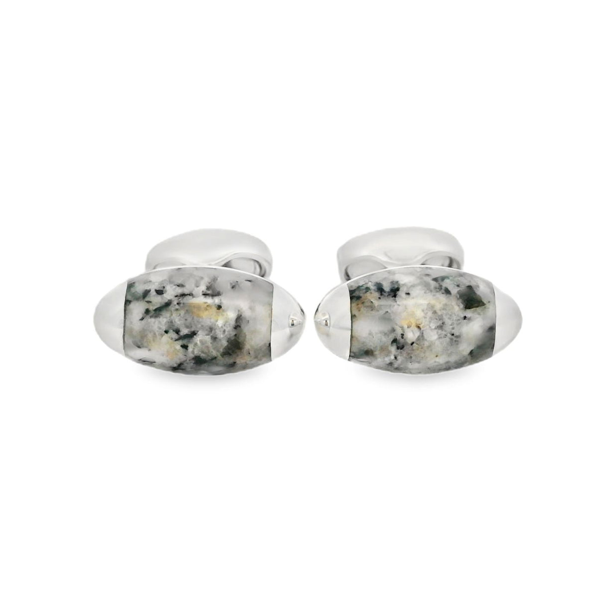 Silver Kemnay Granite Torpedo Cufflinks