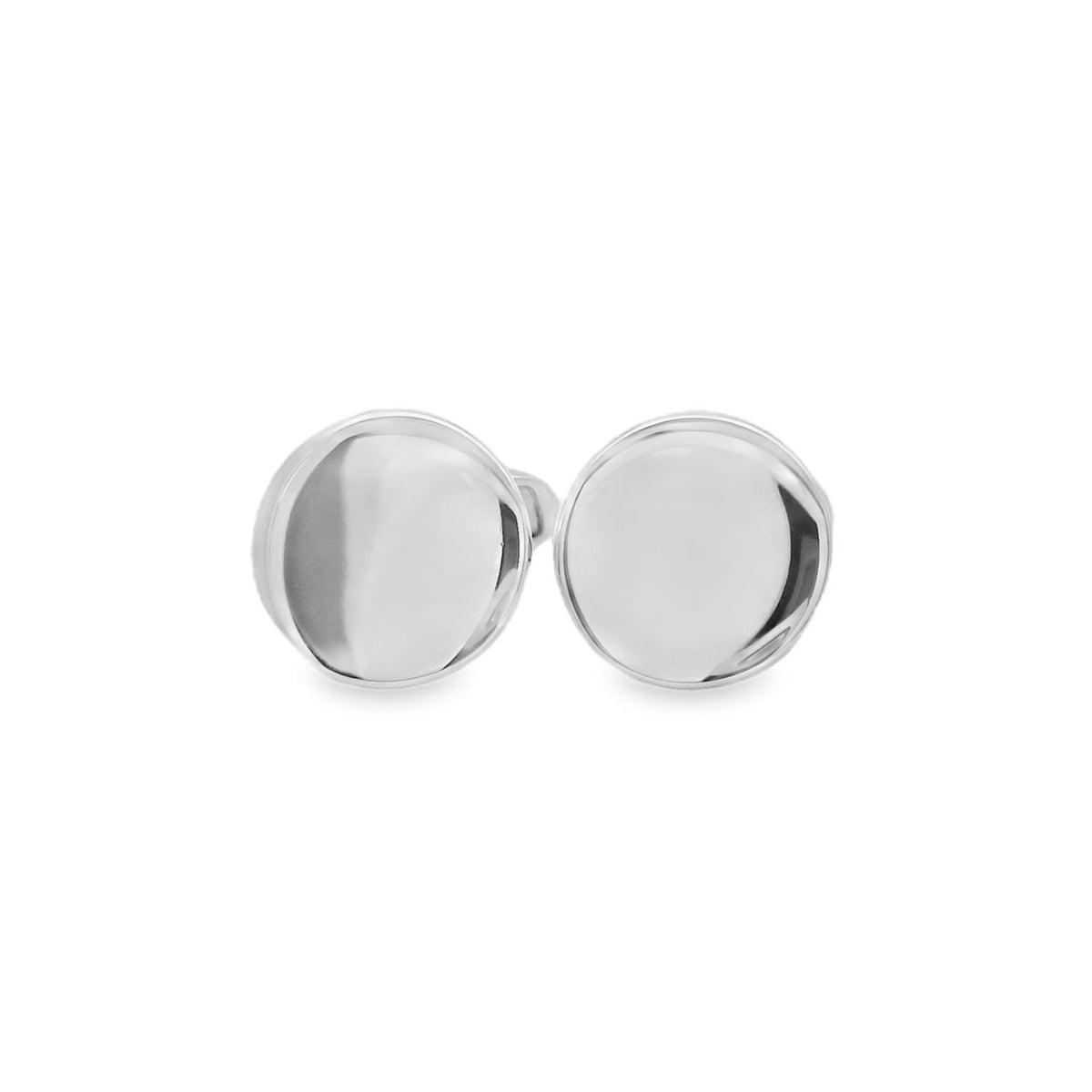 Silver Round Cufflinks