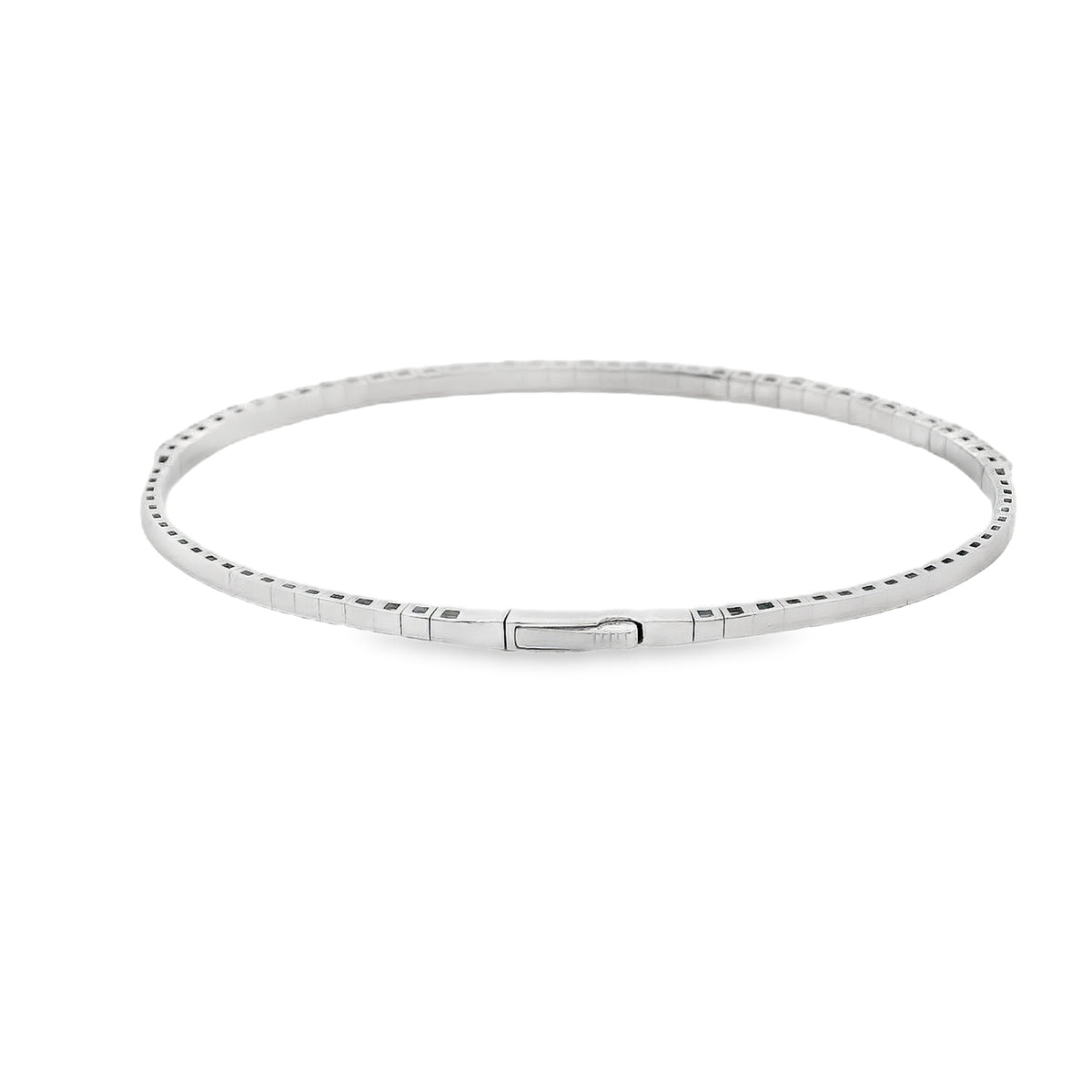 Diamond 18ct White Gold 1.03ct Flexible Bangle