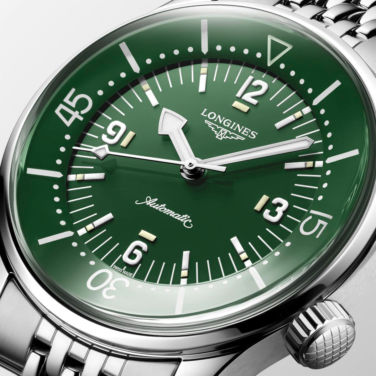 Longines Heritage Legend Diver Green Automatic 39mm Watch L3.764.4.06.6