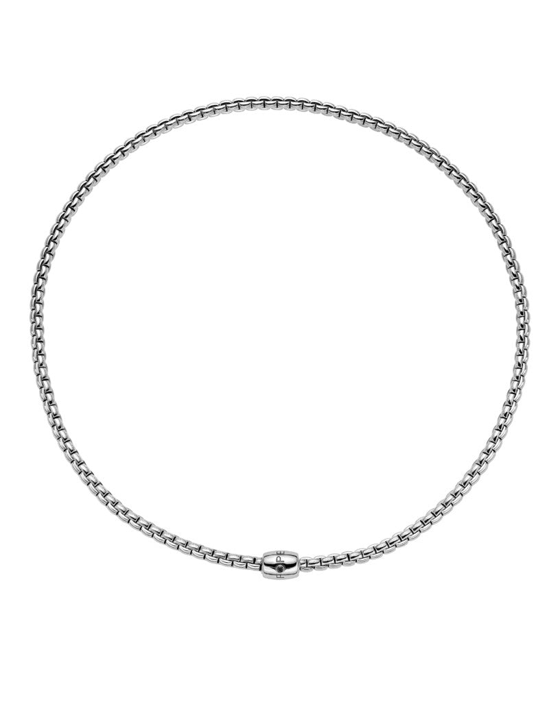 Fope Eka Flex'it 18ct White Gold Necklet with Black Diamond