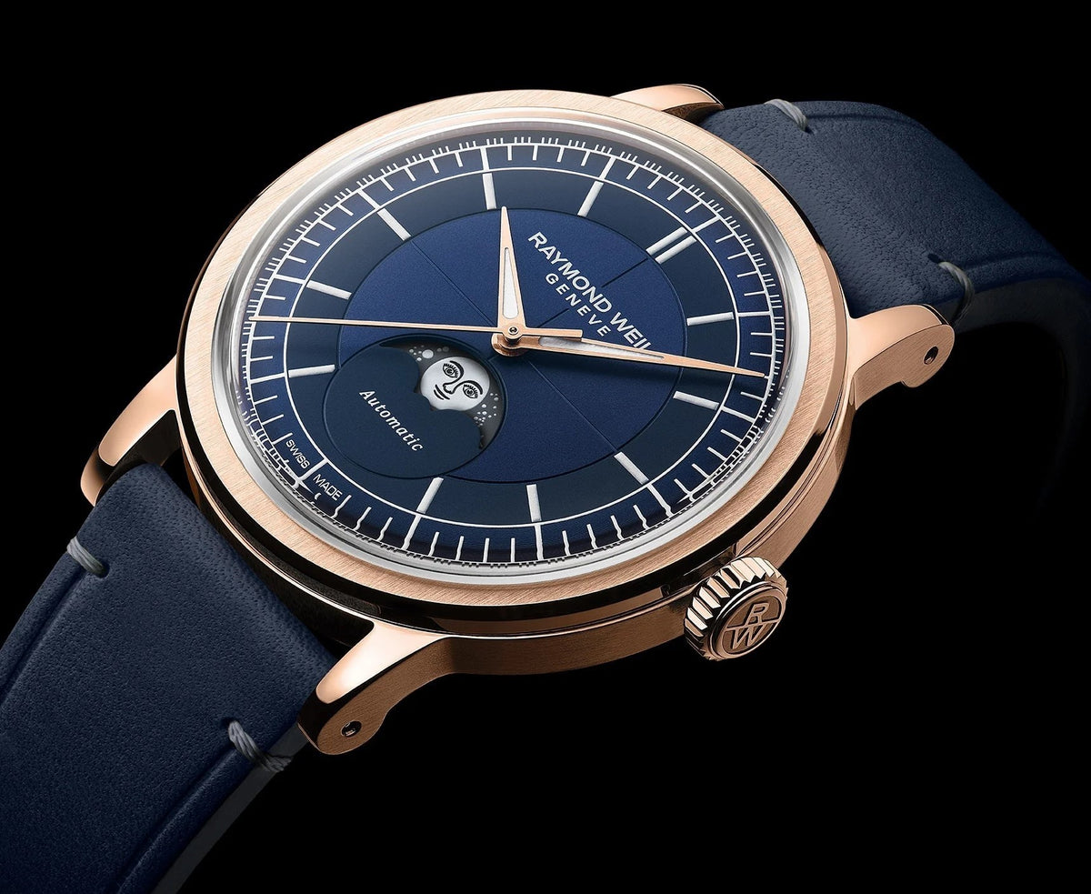 Raymond Weil Millesime Automatic Moon Phase 39.5mm Blue Watch 2945-PC5-50001