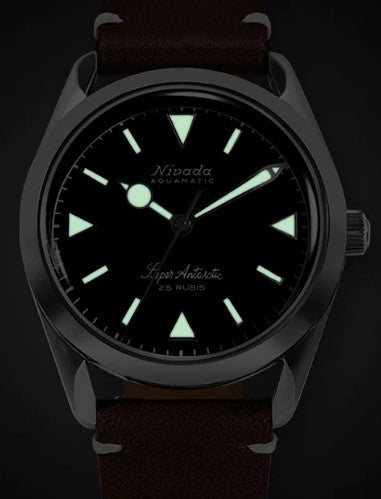 Nivada Grenchen Super Antarctic 38mm Black & White Watch 32025A17