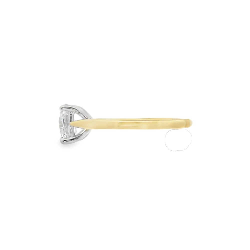Round Brilliant Cut Single Stone 2.00ct Lab Grown Diamond, 18ct Yellow Gold Ring
