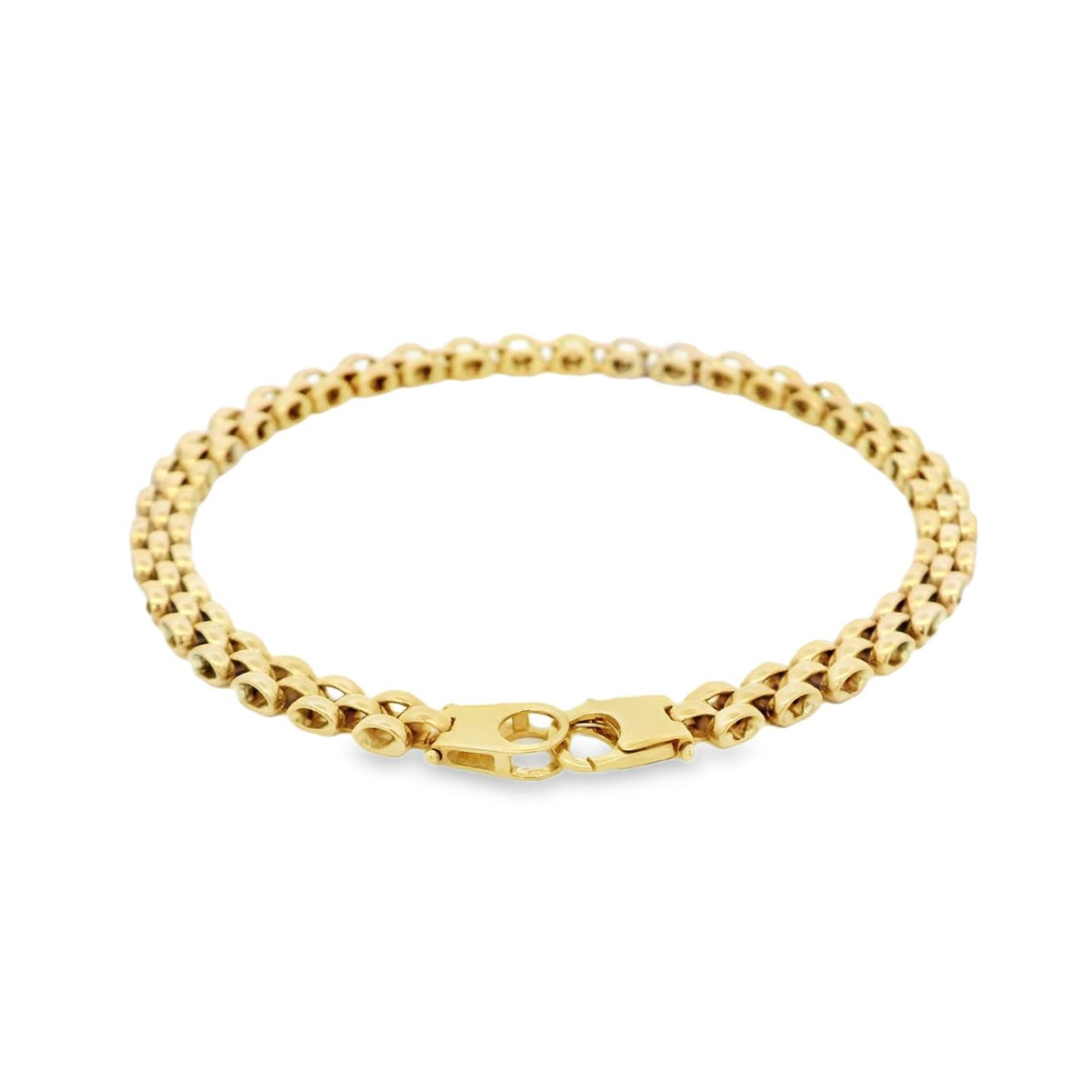 9ct Yellow Gold Brick Link Bracelet