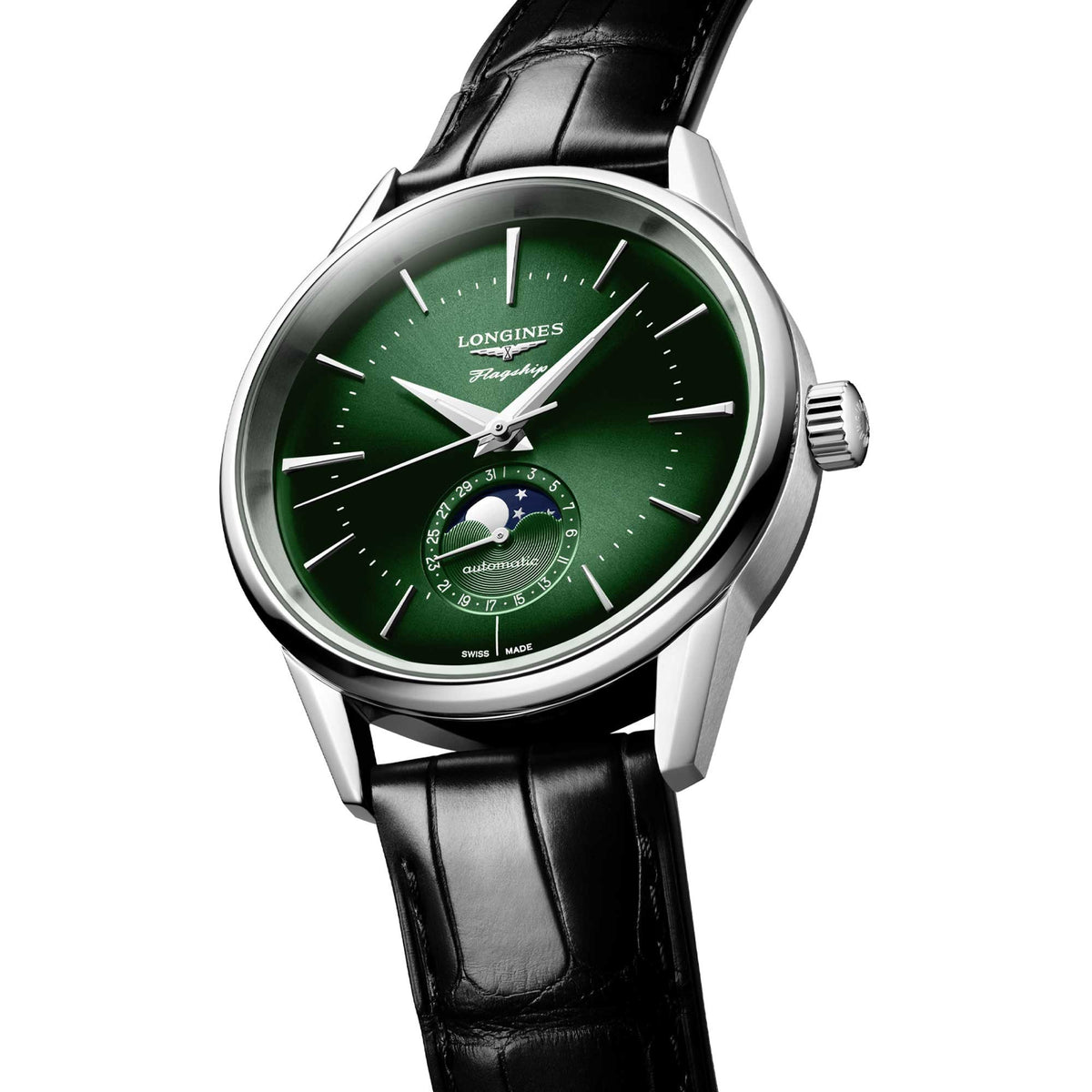 Longines Flagship Heritage Green Moonphase 38.5mm Watch L48154022