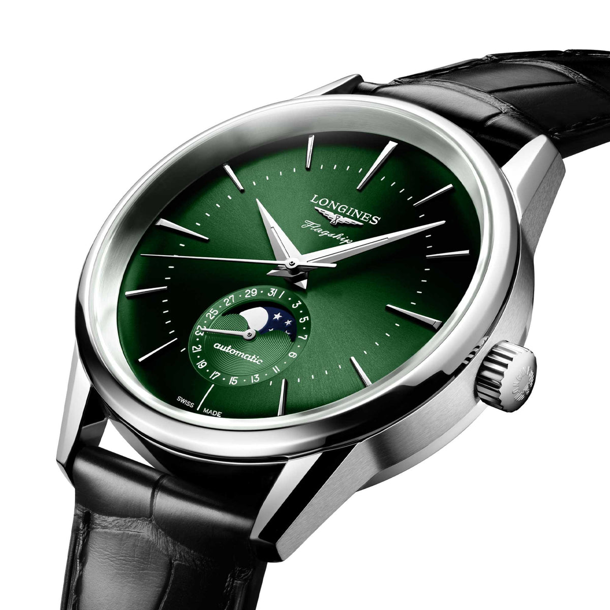 Longines Flagship Heritage Green Moonphase 38.5mm Watch L48154022