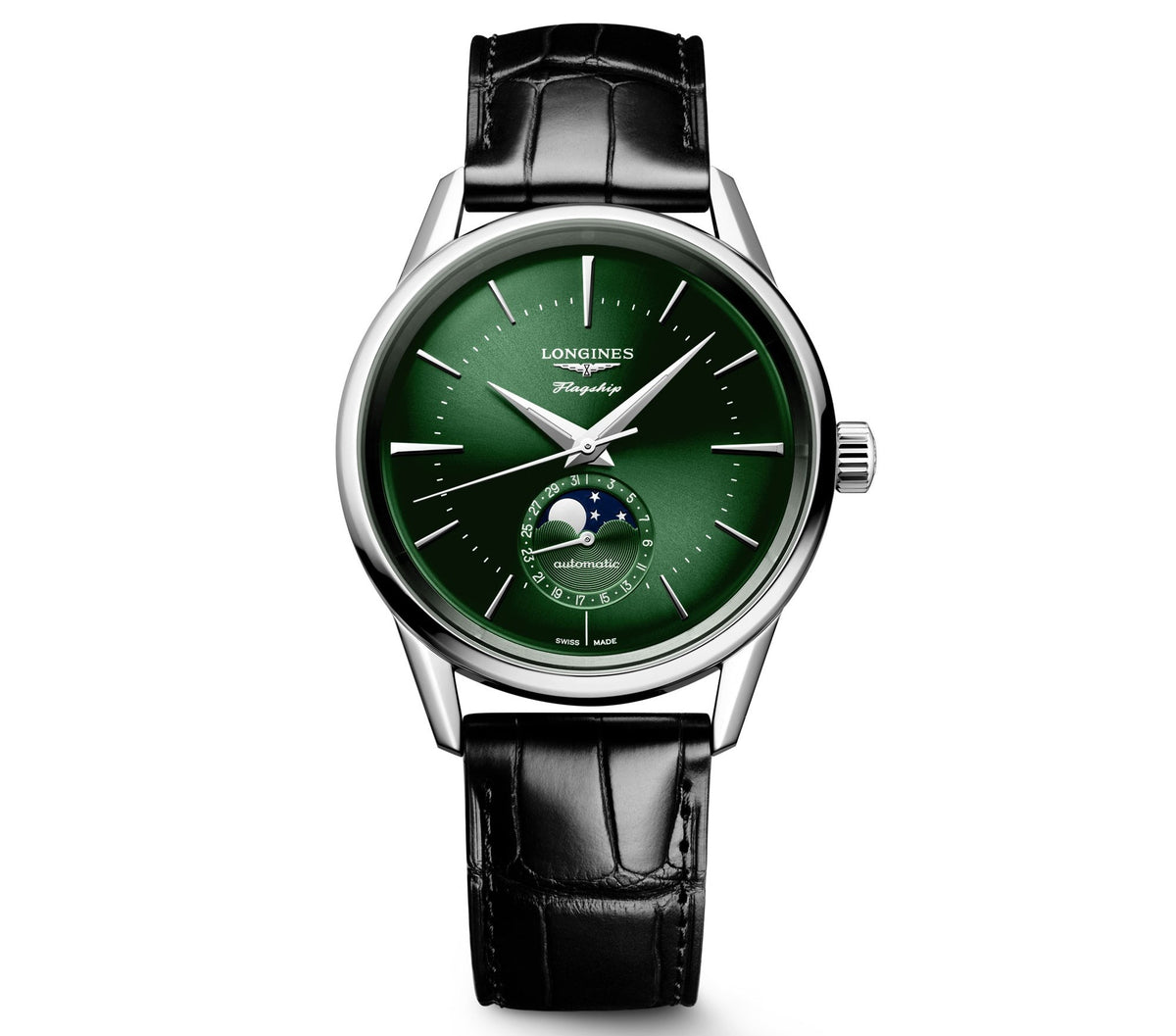 Longines Flagship Heritage Green Moonphase 38.5mm Watch L48154022