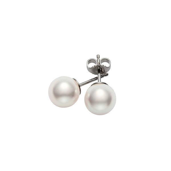Mikimoto White Gold Classic AA 6 x 6.5mm Studs