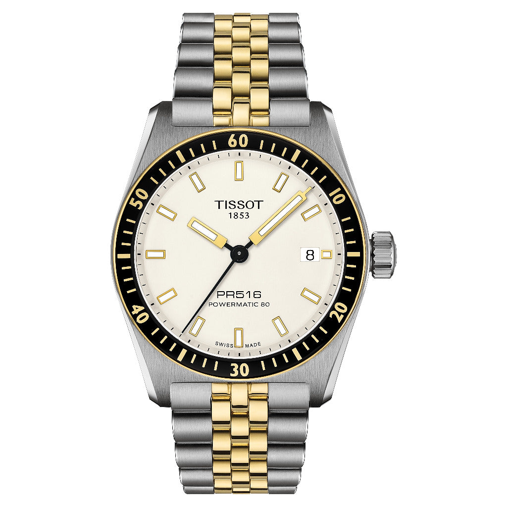 Tissot PR516 Powermatic 80 Two Tone 38mm Watch T1494072201100