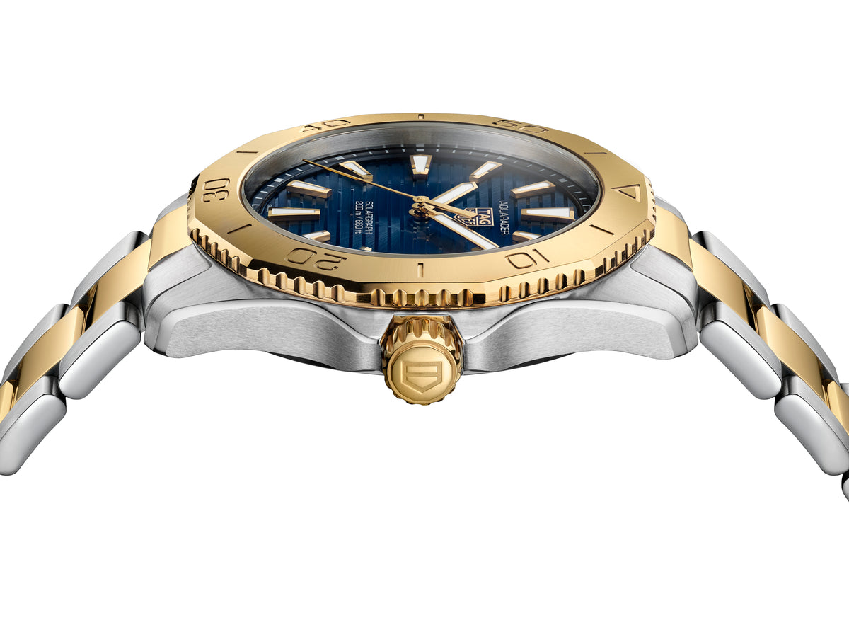 Tag Heuer Aquaracer Professional 200 Solargraph Two Tone 40mm Blue Watch