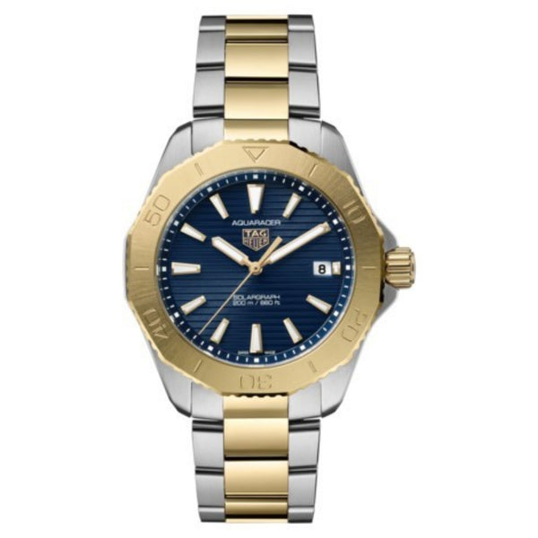 Tag Heuer Aquaracer Professional 200 Solargraph Two Tone 40mm Blue Watch