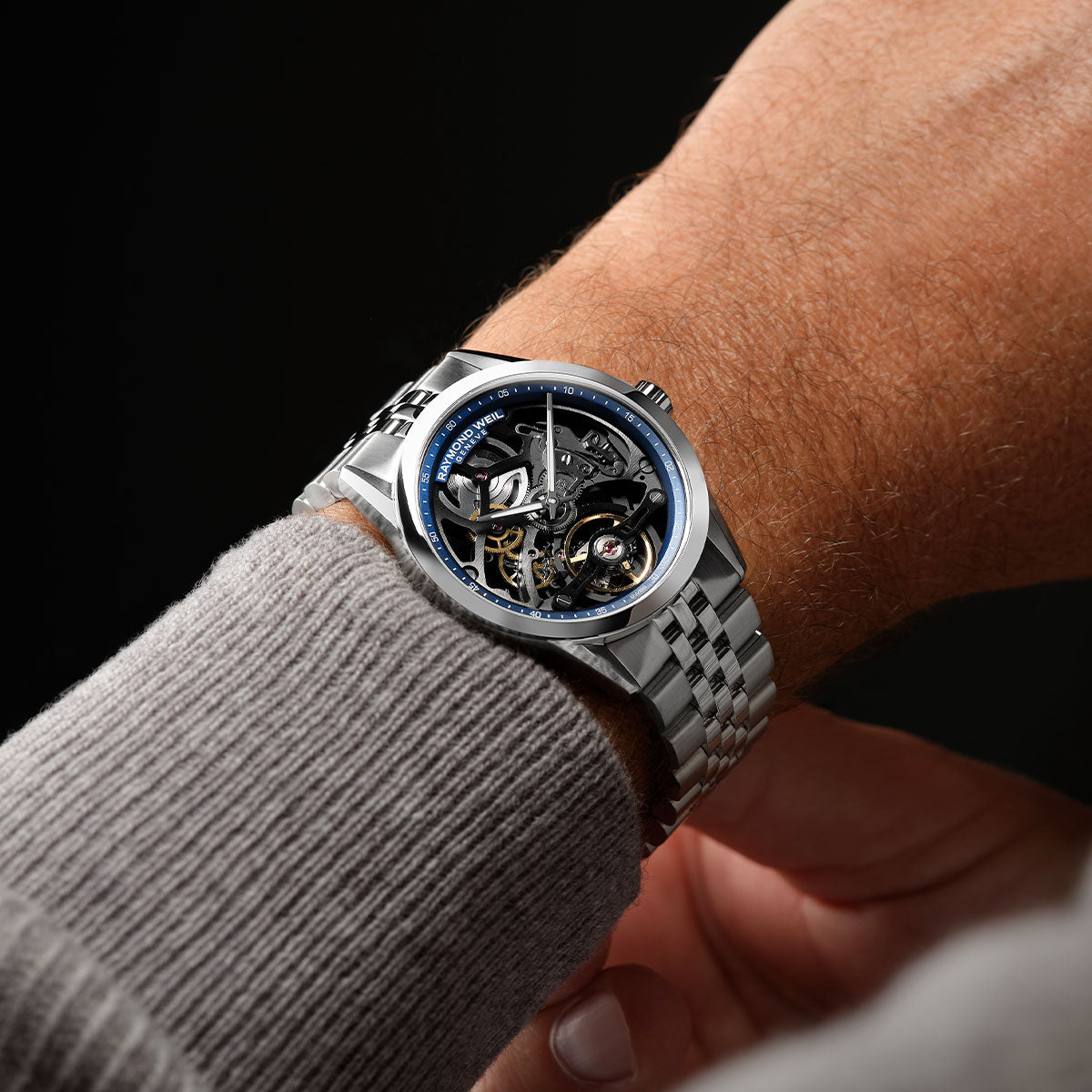 Raymond Weil Freelancer Calibre RW1212 Skeleton 38mm Watch 2783-ST-50000