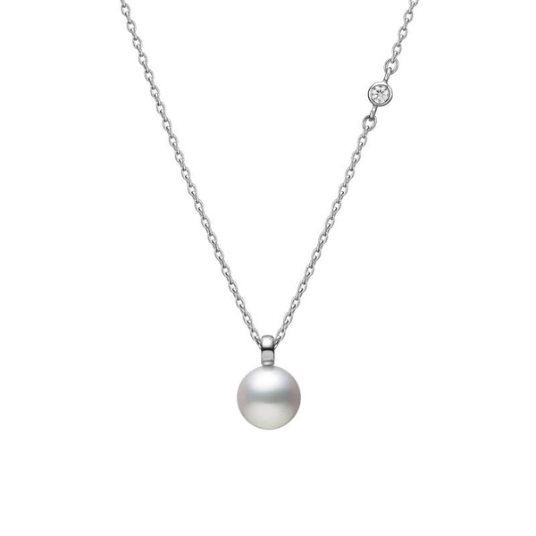 Mikimoto Akoya Pearl and Diamond 18ct White Gold Necklace