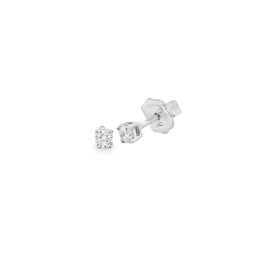 Diamond 18ct White Gold Round Brilliant 0.20ct Stud Earrings