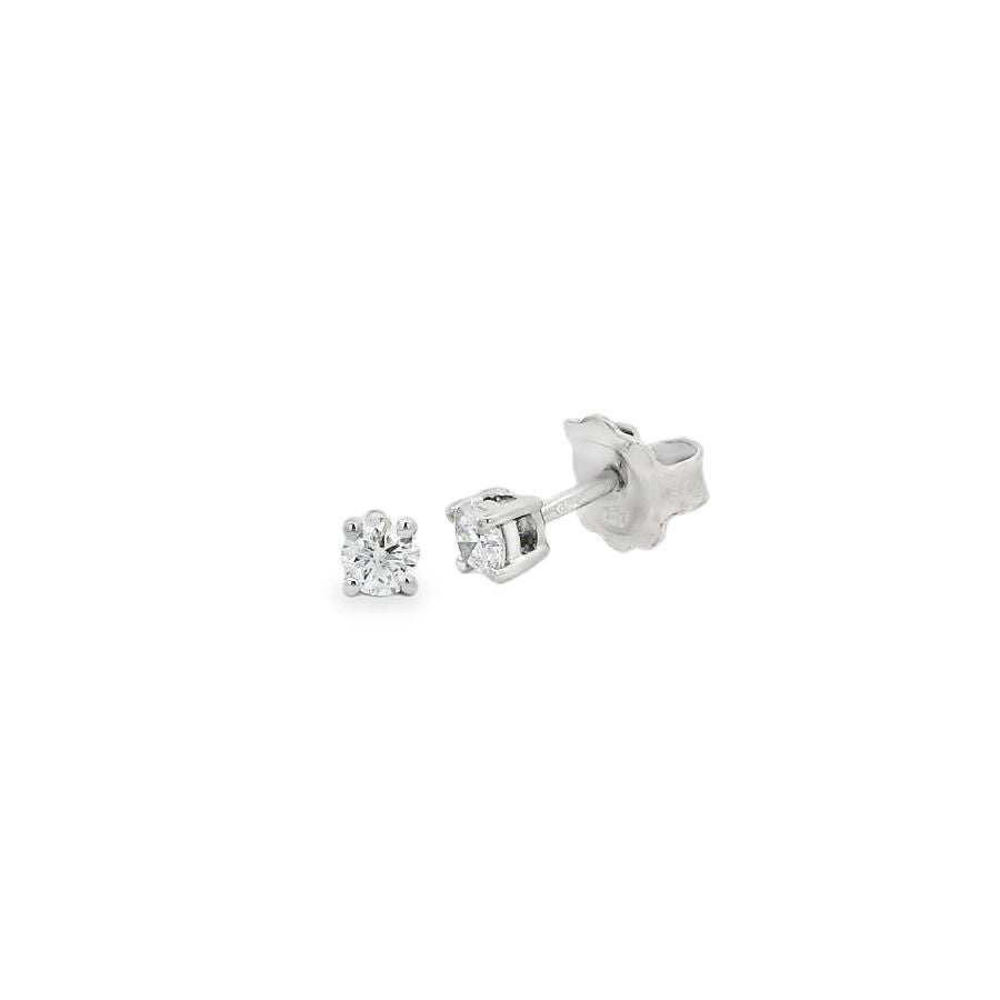 Diamond 18ct White Gold Round Brilliant 0.30ct Stud Earrings