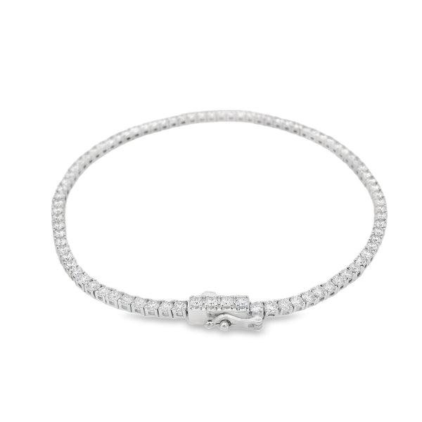 Round Brilliant Cut 3.36ct Lab Grown Diamond Bracelet