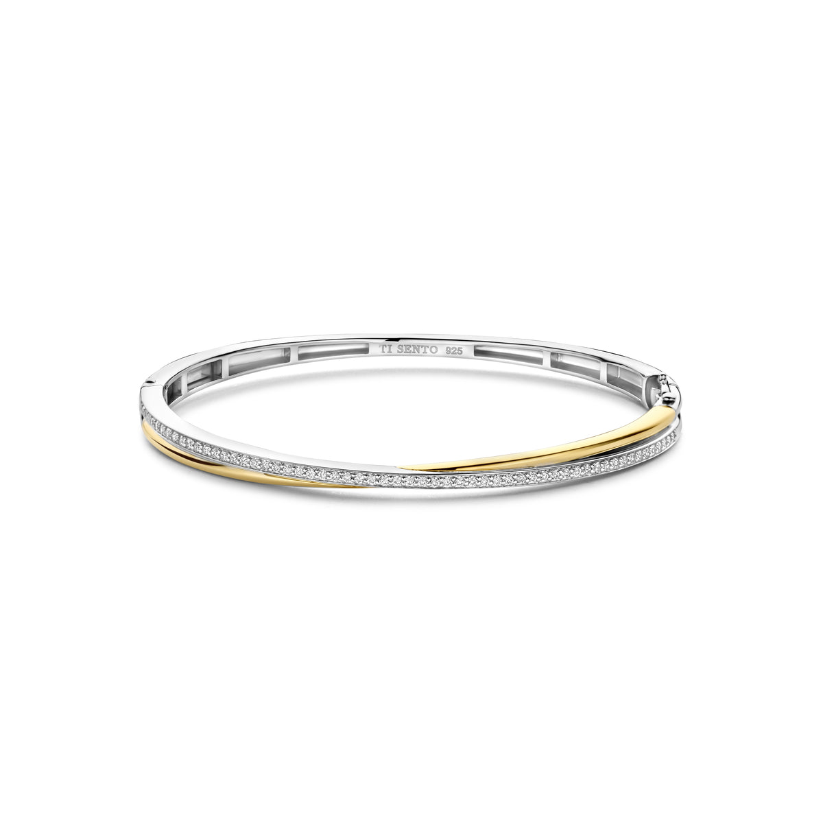 Ti Sento Zirconia Crossover Bangle Bicolor