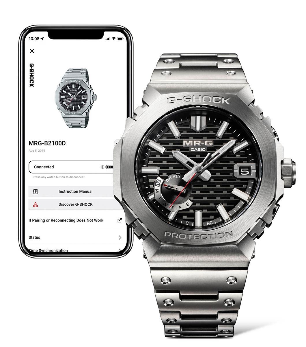 G-SHOCK MR-G B2100 Silver Dial Titanium Watch MRG-B2100D-1ADR