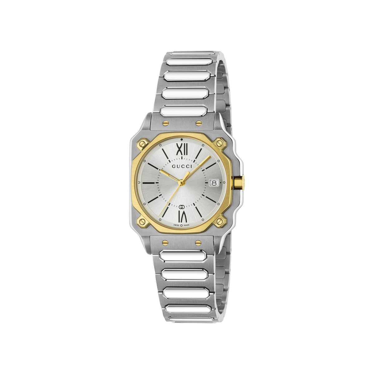 Gucci G-Flat Two Tone 30mm Watch YA166506