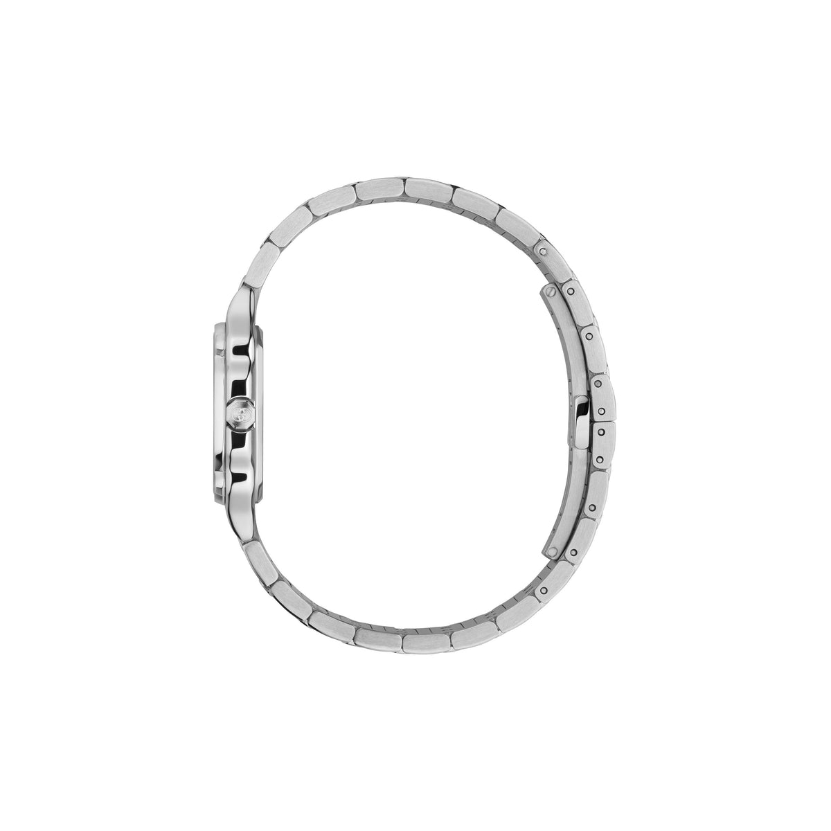 Gucci G-Flat Stainless Steel 24mm Pink Diamond Watch YA166501