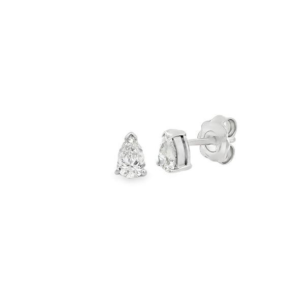 Diamond 18ct White Gold Pear Cut 0.80ct Stud Earrings