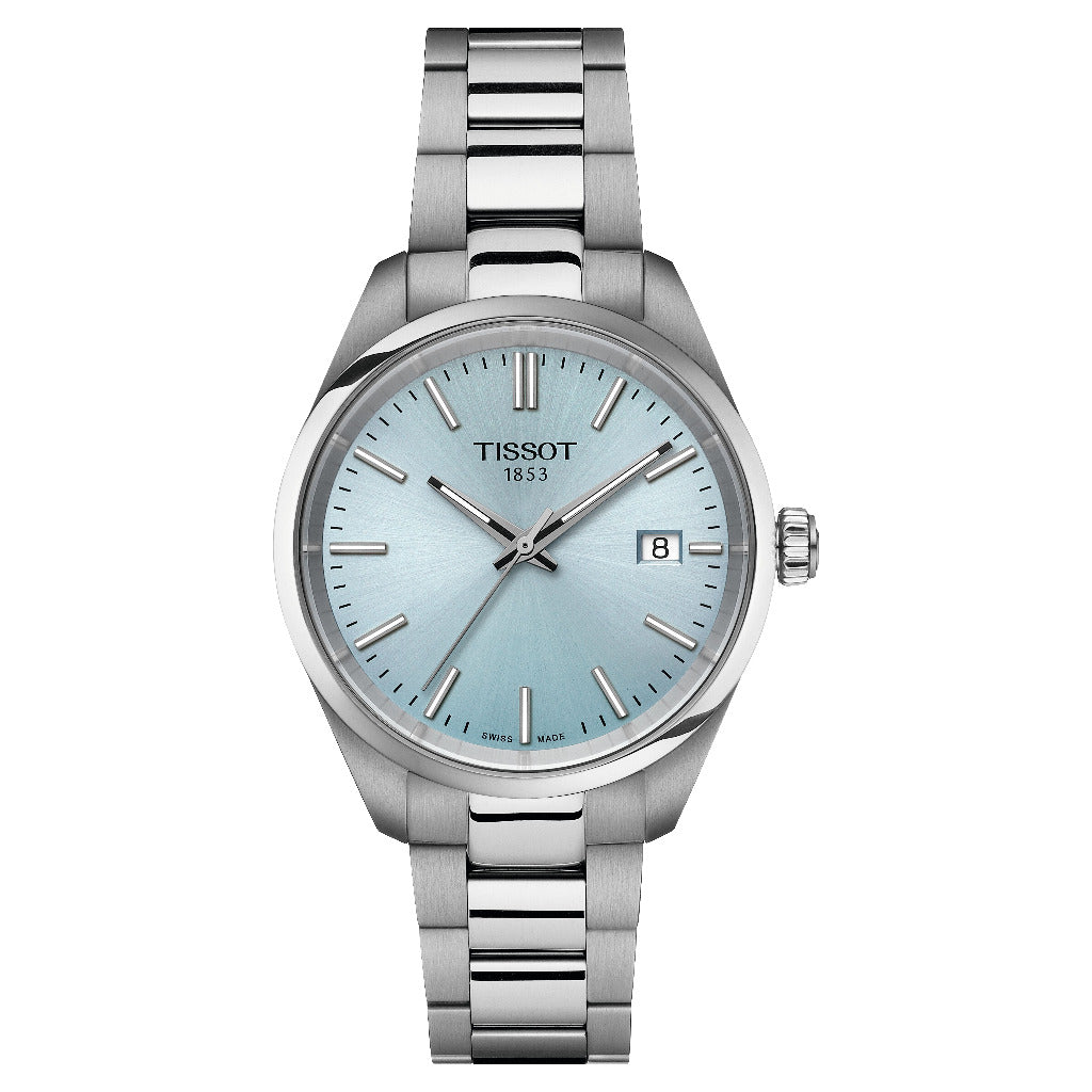 Tissot PR 100 Ice Blue 34mm Stainless Steel Watch