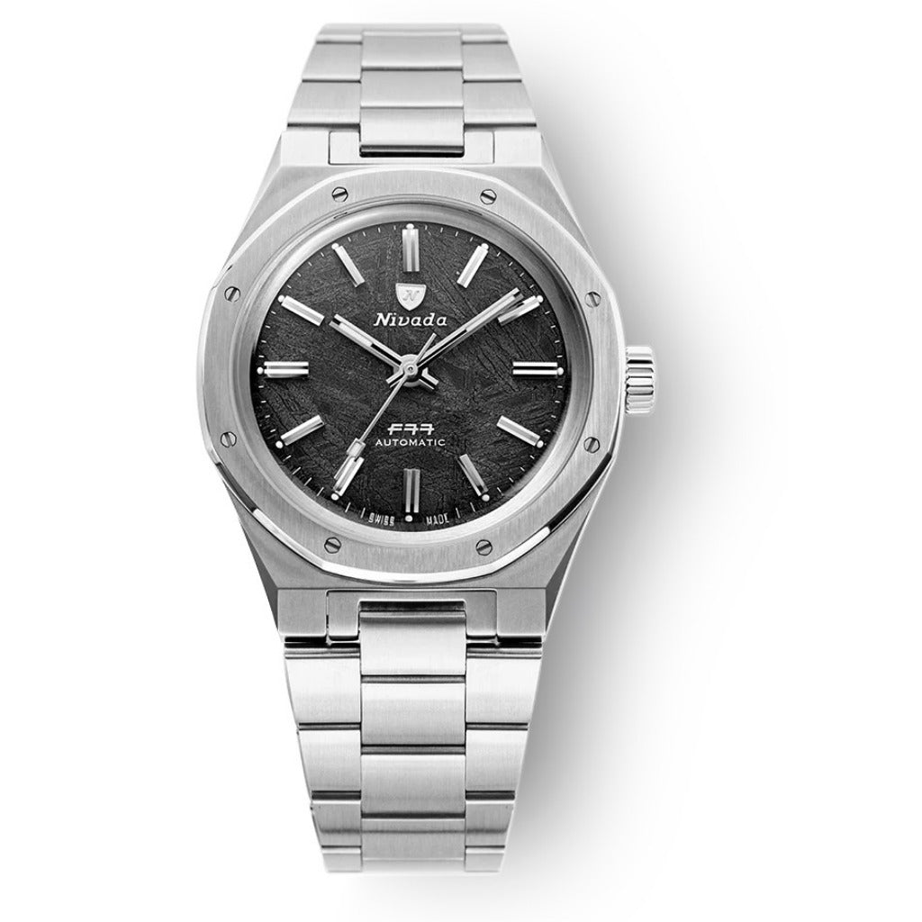 Nivada Grenchen F77 Stainless Steel Meteorite 37mm Watch 68016A77
