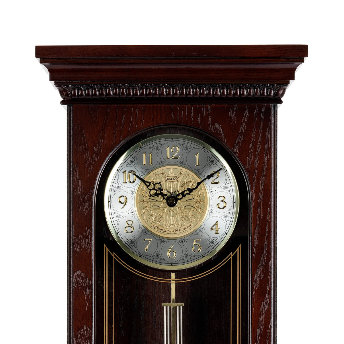 Seiko Quartz Wooden Pendulum Long Wall Clock