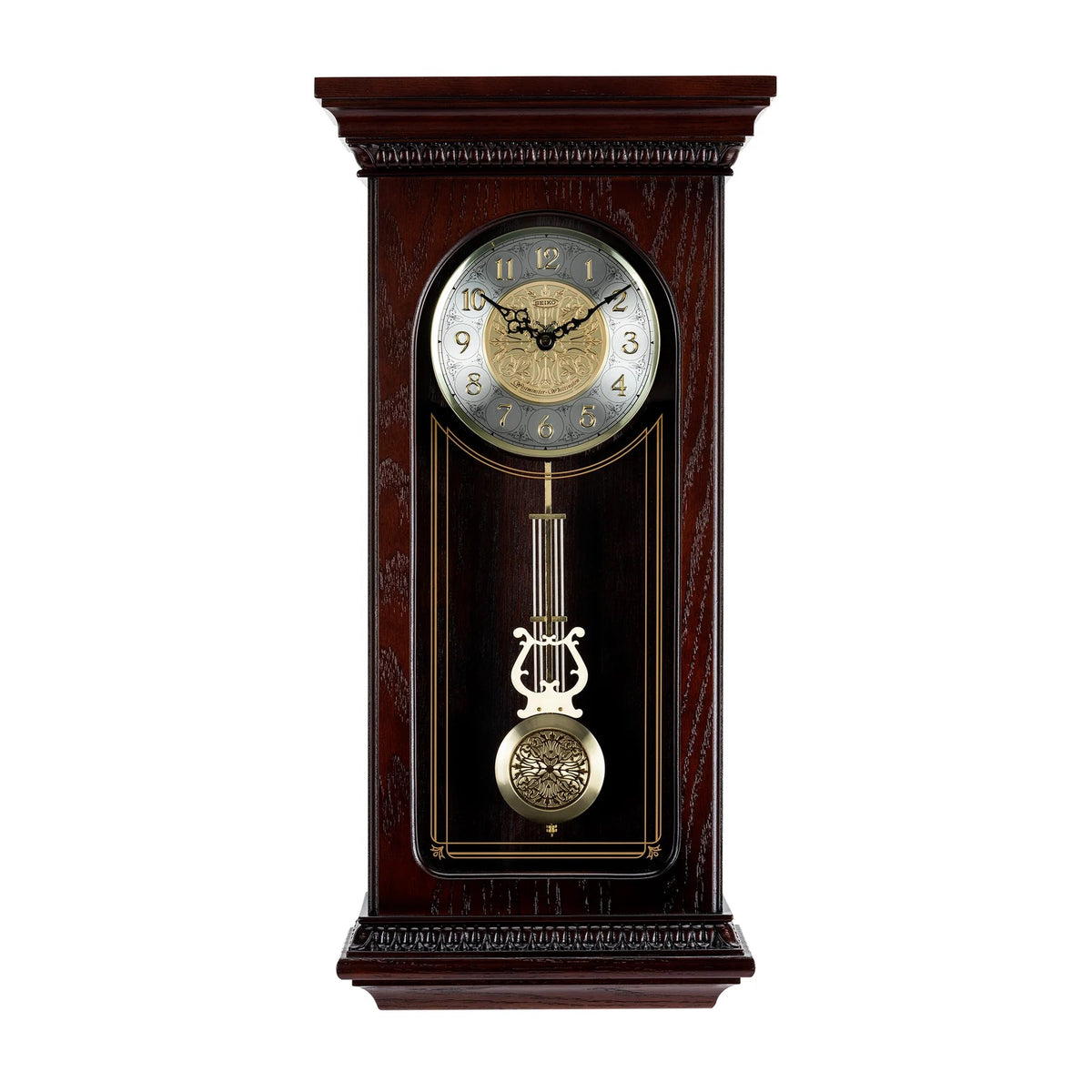 Seiko Quartz Wooden Pendulum Long Wall Clock
